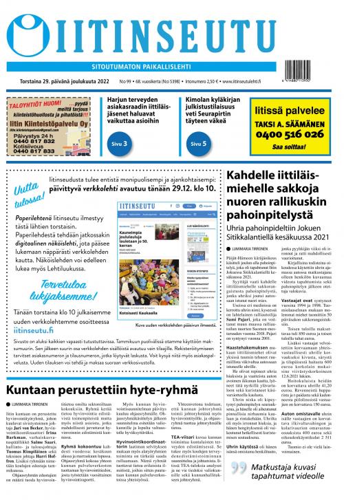 Iitinseutu 29.12.2022